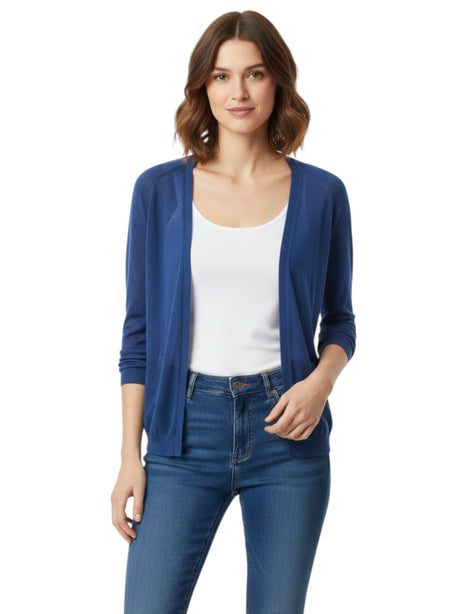 Image for Women's Plain Solid Cardigan,Blue