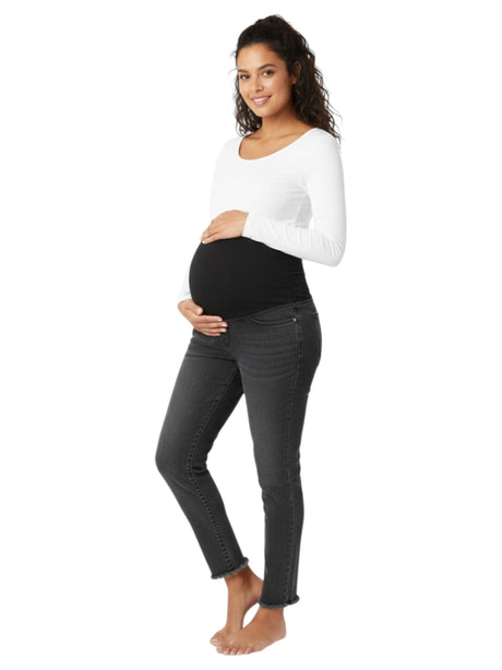 Image for Women's Plain Pregnant Jeans,Dark Grey