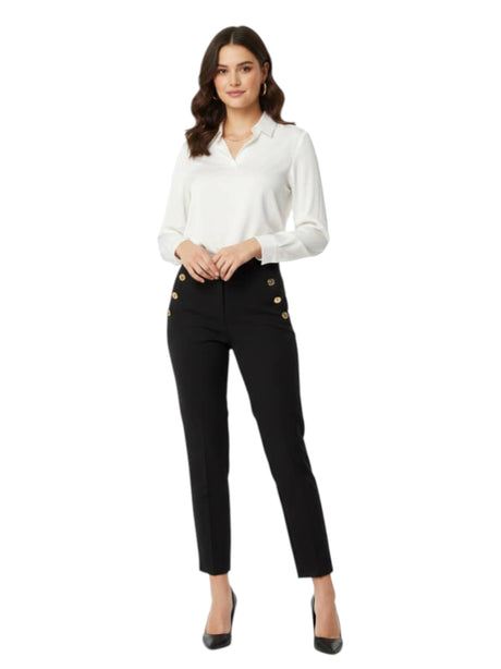 Image for Women's Plain Solid Classic Pant,Black
