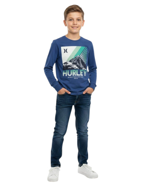Image for Kids Boy's Brand Logo Printed Top, Light Navy