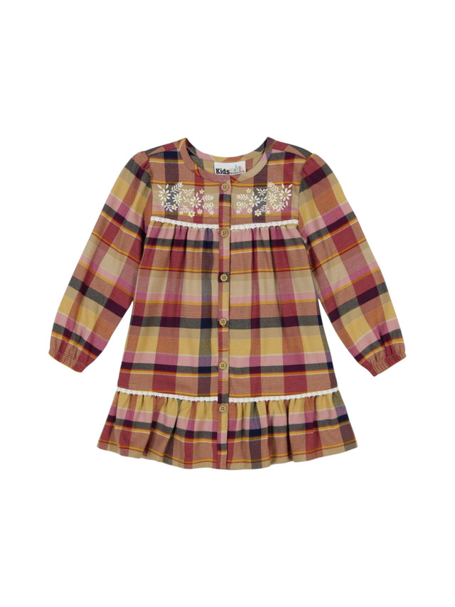 Image for Kids Girl's Plaid Dress,Multi