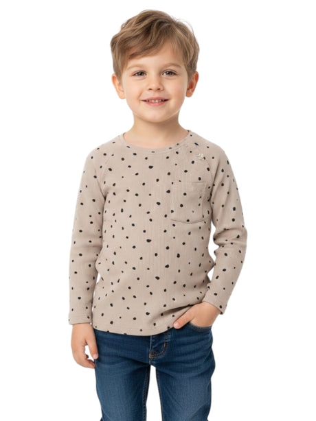 Image for Kids Boy's Printed Top,Drak Beige