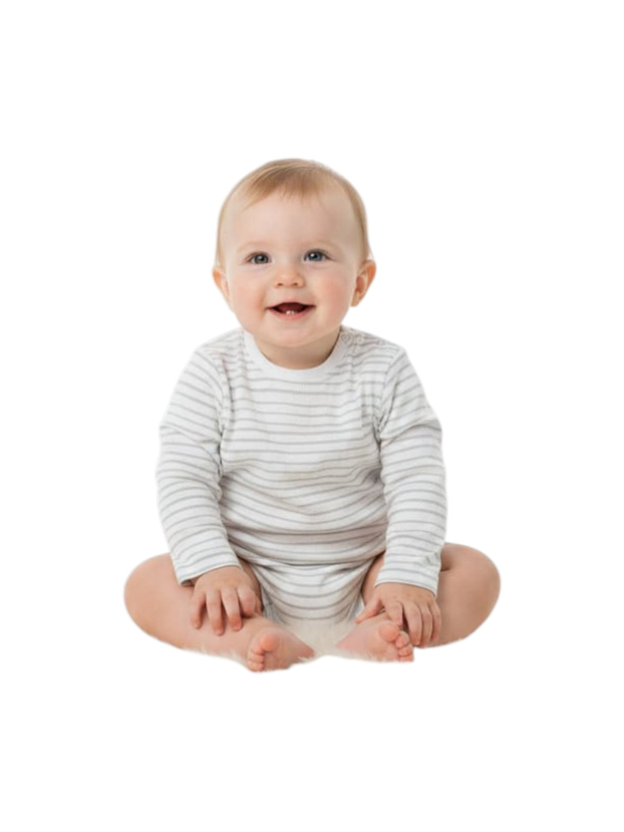 Image for Kids Boy's Striped Top,White/Grey