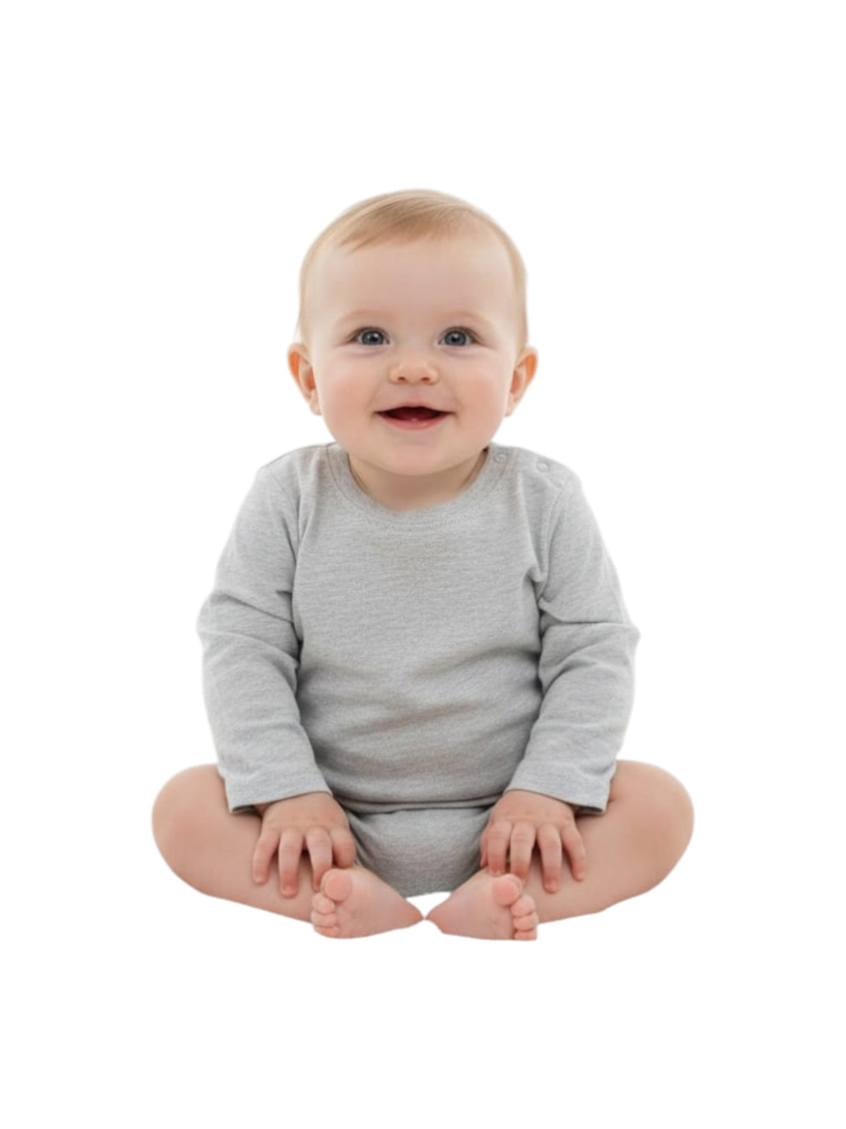 Image for Kids Boy's Plain Solid Bodysuit,Grey