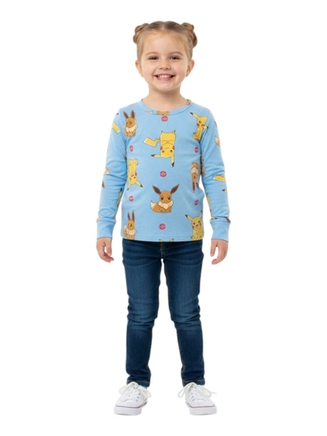 Image for Kids Girl's Printed Top,Light Blue 