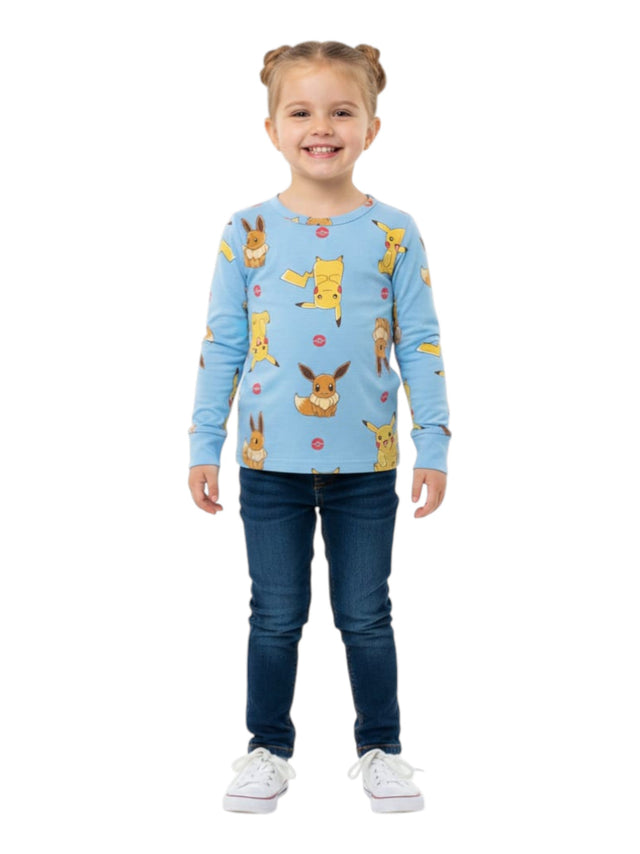 Image for Kids Girl's Printed Top,Light Blue 