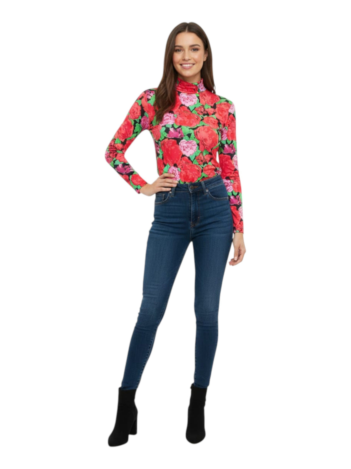 Image for Women's Floral Printed Top,Multi