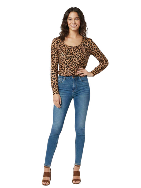 Image for Women's Animal Printed Top,Tiger
