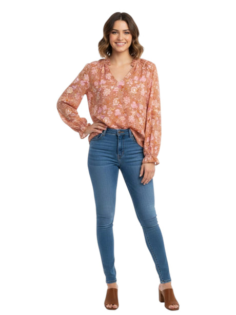 Image for Women 's Floral Printed Top,Multi