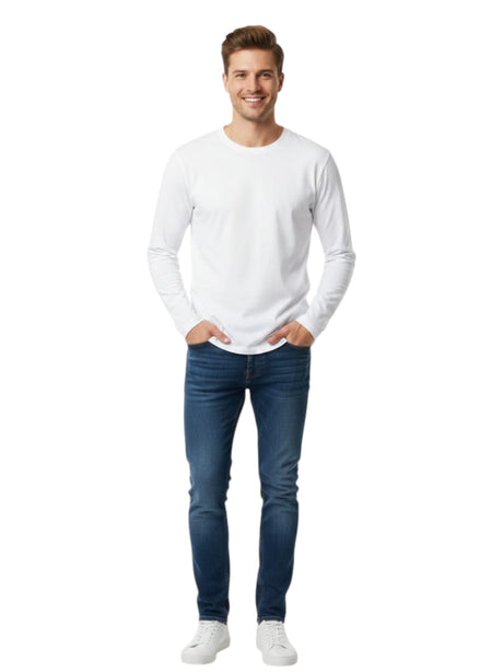 Image for Men's Brand Logo Printed Back Top,White 