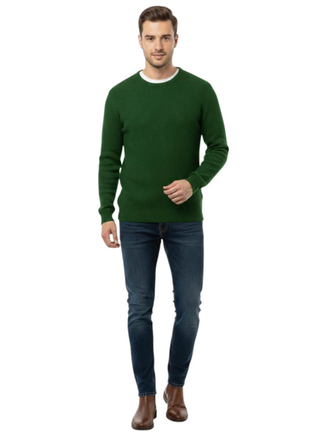 Image for Men's Ribbed Sweaters,Green 