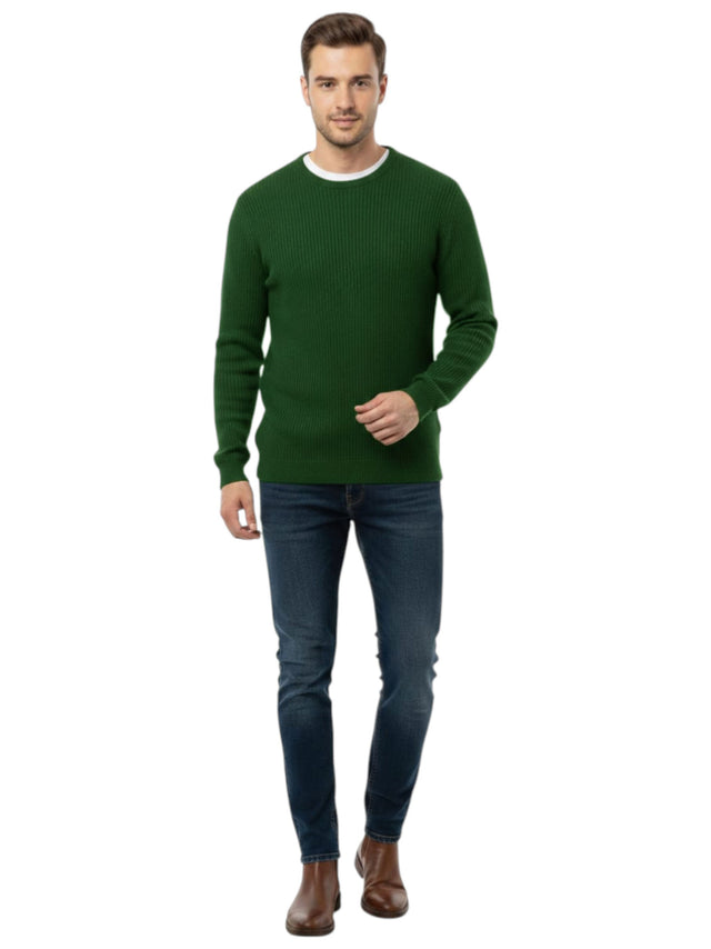Image for Men's Ribbed Sweaters,Green 