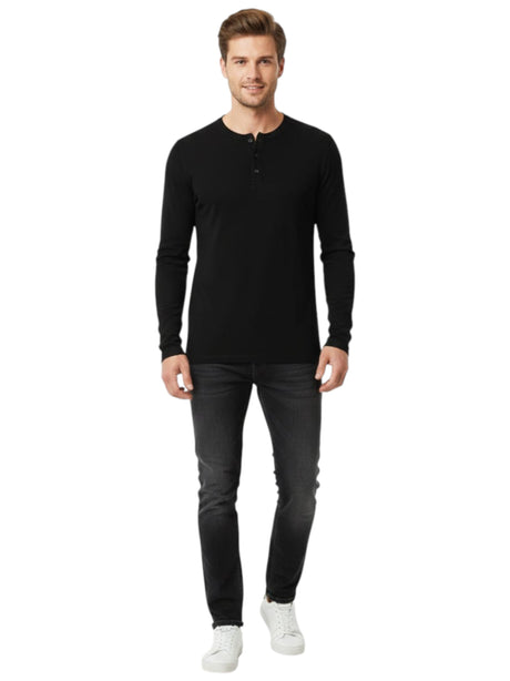 Image for Men's Plain Solid Top,Black
