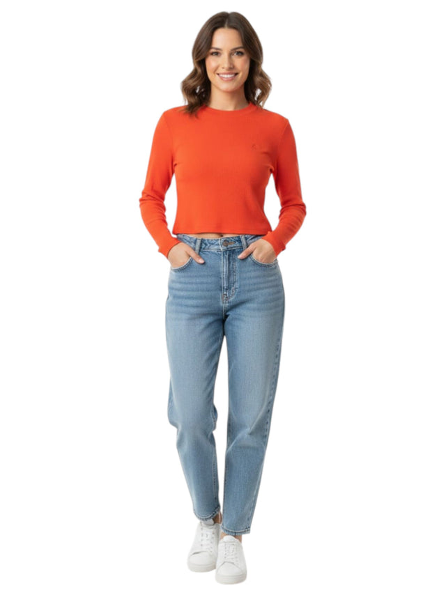Image for Women's Ribbed Top,Red