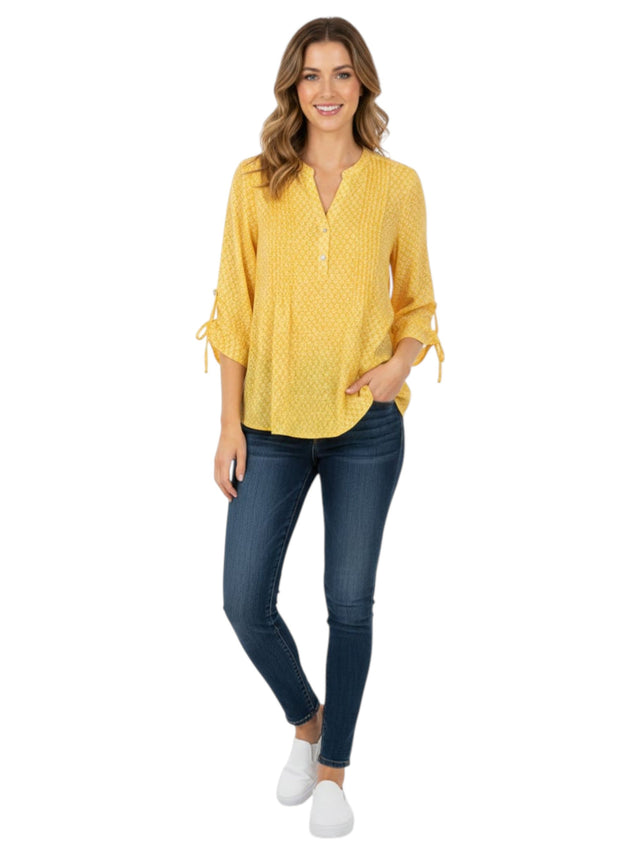 Image for Women's Printed Top,Yellow