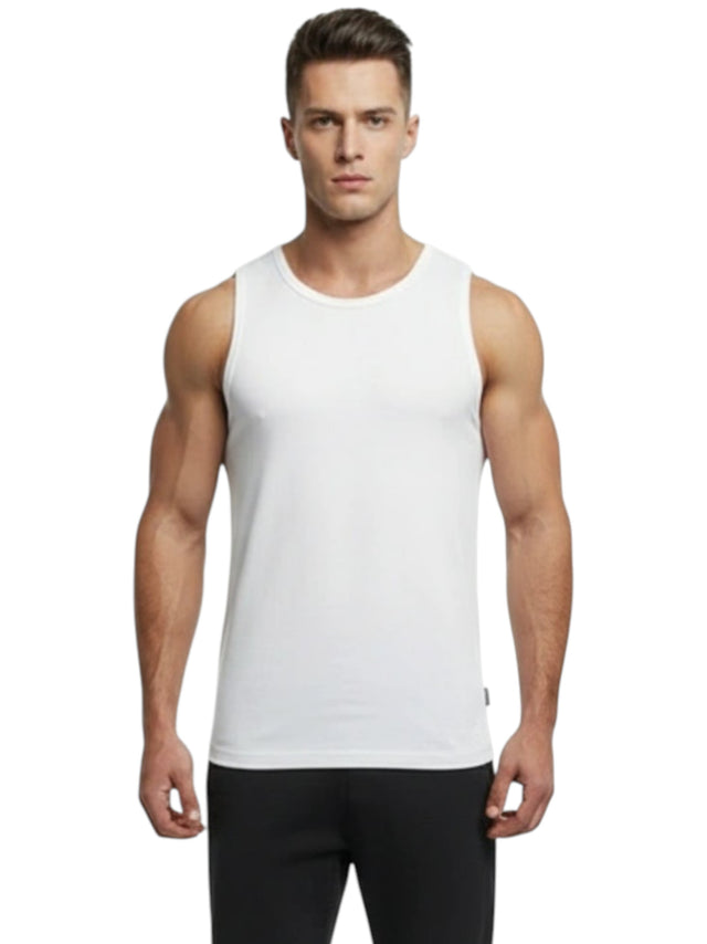 Image for Men's Plain Tank Top,White