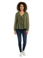 Image for Women's Printed Top,Olive 