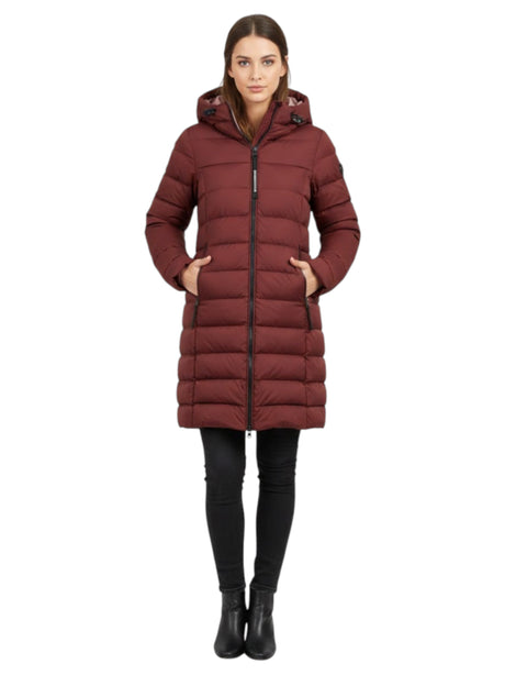 Image for Women's Quilted Jacket,Burgundy