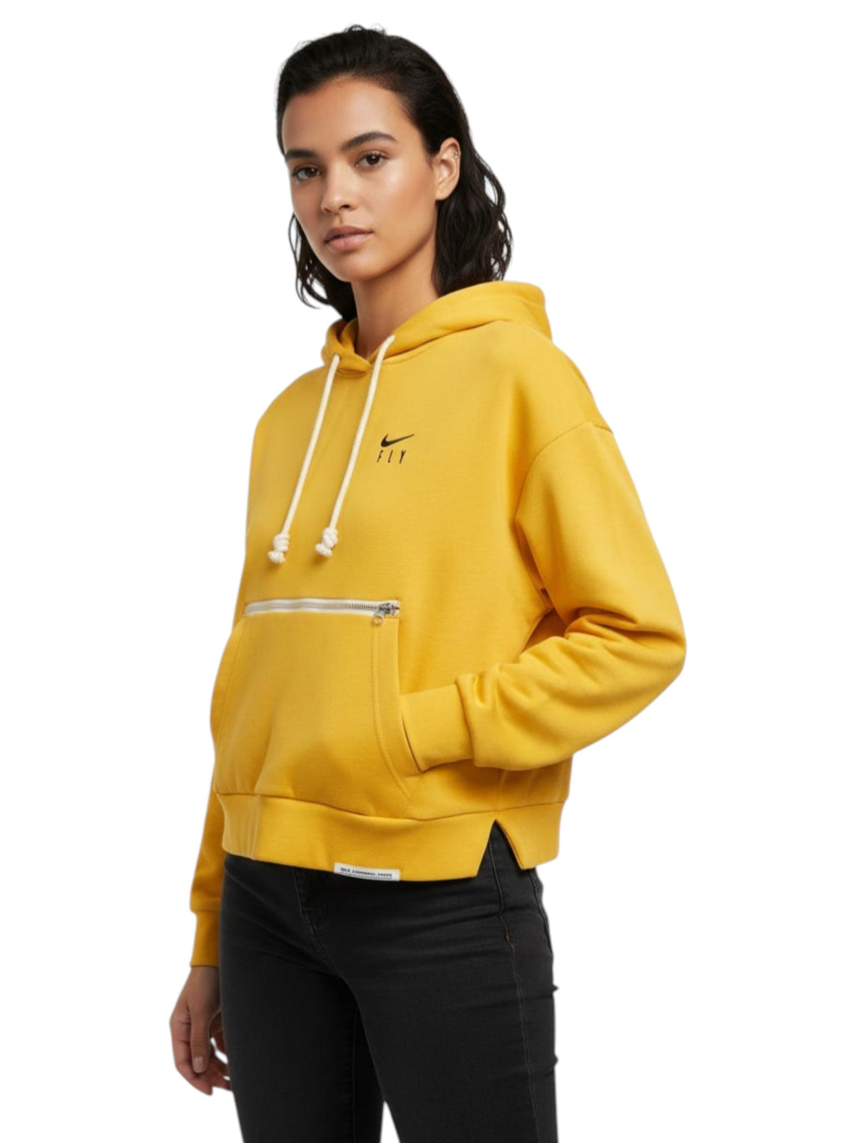 Image for Women's Plain Solid Hoodie,Yellow