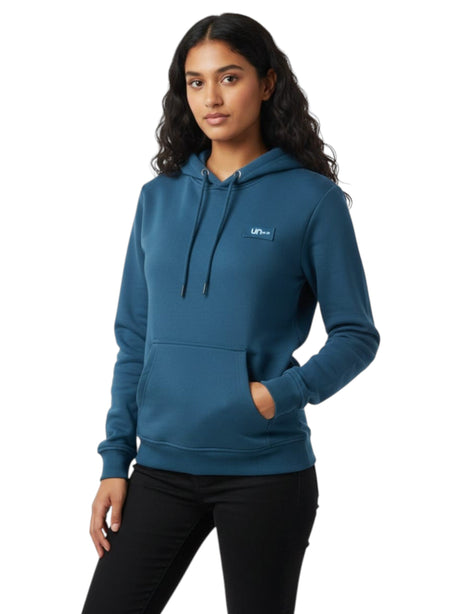 Image for Women's Plain Solid Hoodie,Light Navy