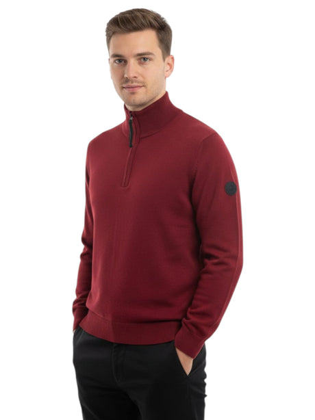 Image for Men's Knitted Sweaters,Burgundy