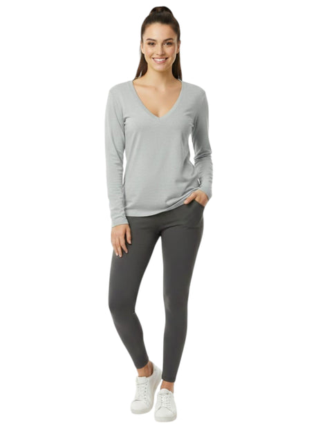 Image for Women's Plain Solid Top,Light Grey