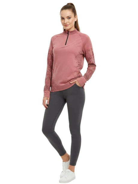 Image for Women's Printed Sport top,Light Burgundy/Black