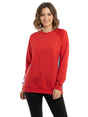 Image for Women's Plain Solid Sweaters,Red