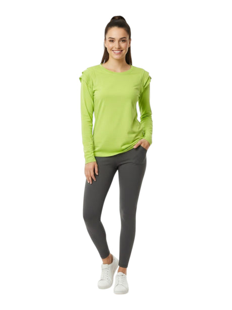 Image for Women's Plain Solid Top,Light Green 