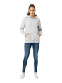 Image for Women's Plain Solid Hoodie,Light Grey