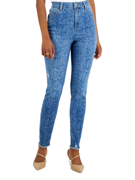 Image for Women's Printed Jeans,Blue
