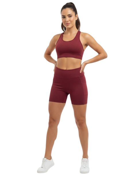 Image for Women's Plain Sport Short,Burgundy