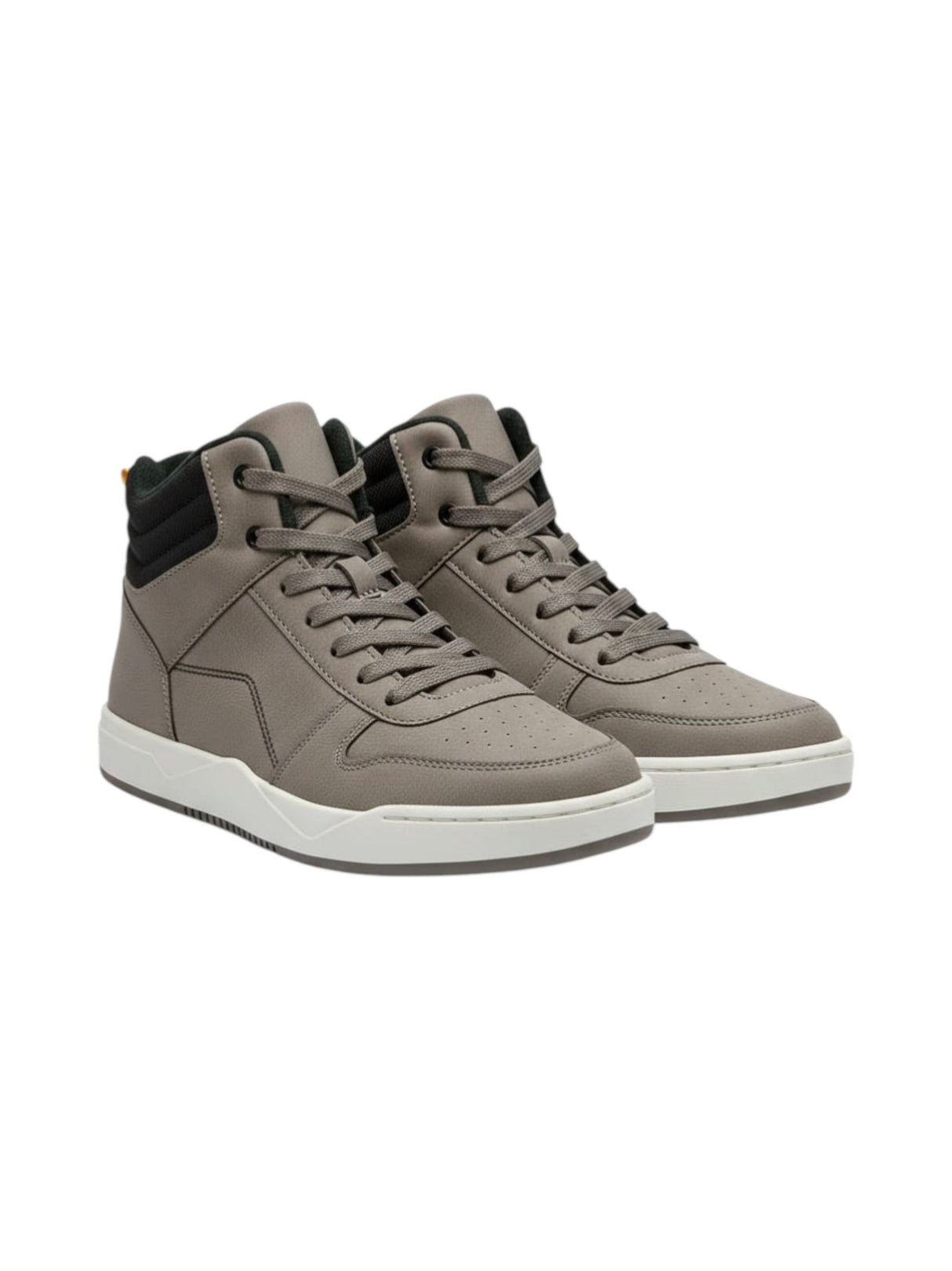 Image for Men's Textured High Top Shoes,Dark Stone