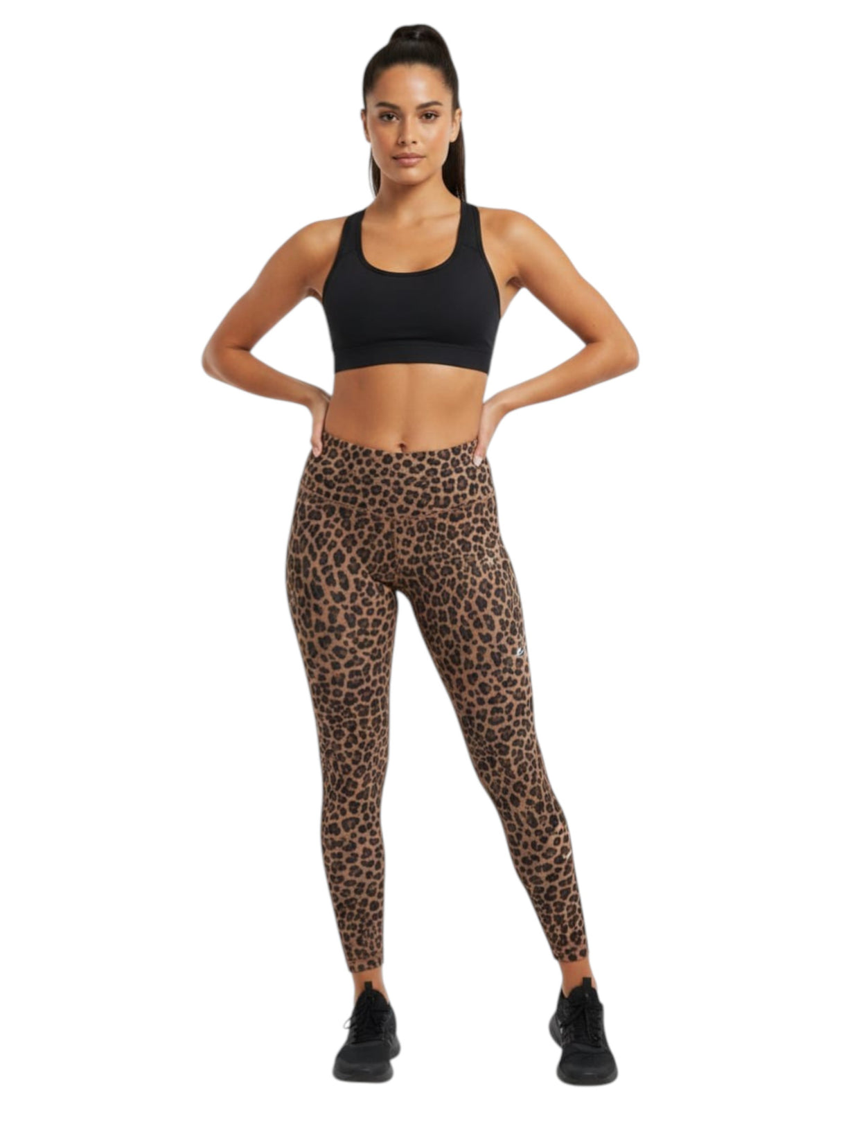 Image for Women's Leopard Printed Legging,Brown