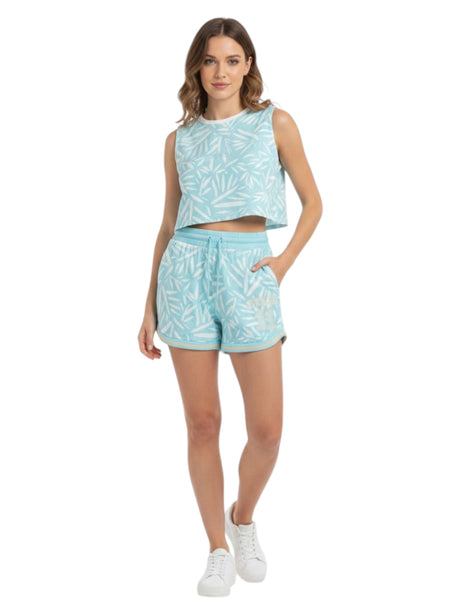 Image for Women's White Printed Short,Light Blue
