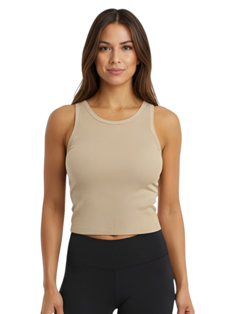 Image for Women's Ribbed Sport Top,Beige