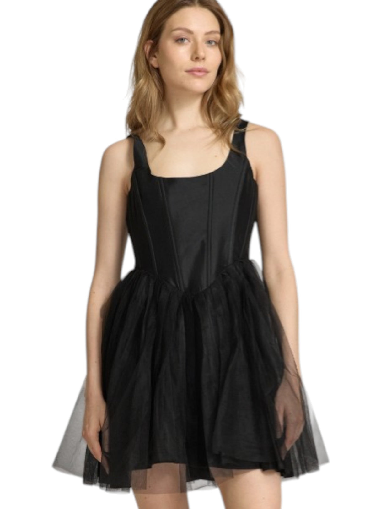 Image for Women's Ruffled Dress,Black