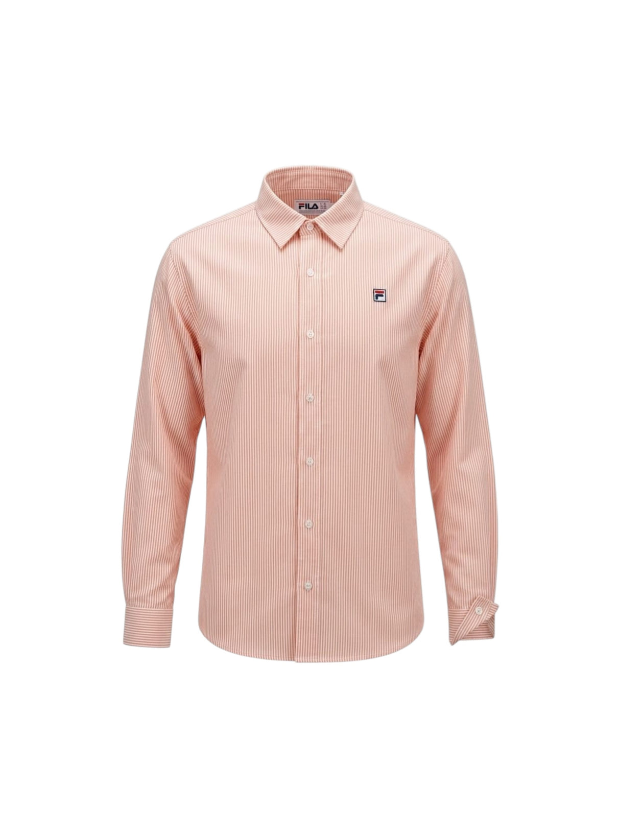 Image for Men's Striped Dress Shirt,Light Coral