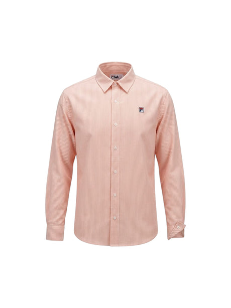 Image for Men's Striped Dress Shirt,Light Coral
