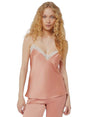 Image for Women's Plain Lace Sleepwear Top,Apricot