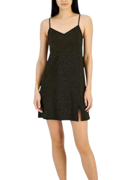 Image for Women's Gold Shiny Dress,Black