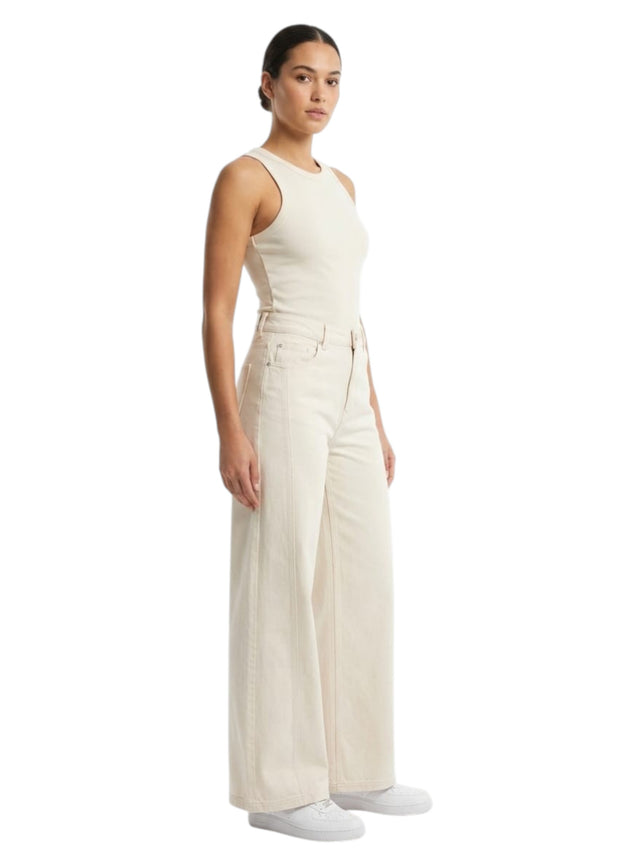 Image for Women's Ribbed Jeans,Off White