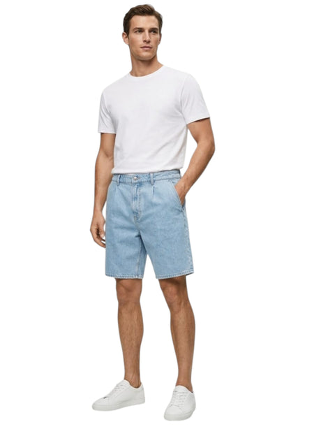 Image for Men's Plain Jeans Short,Blue