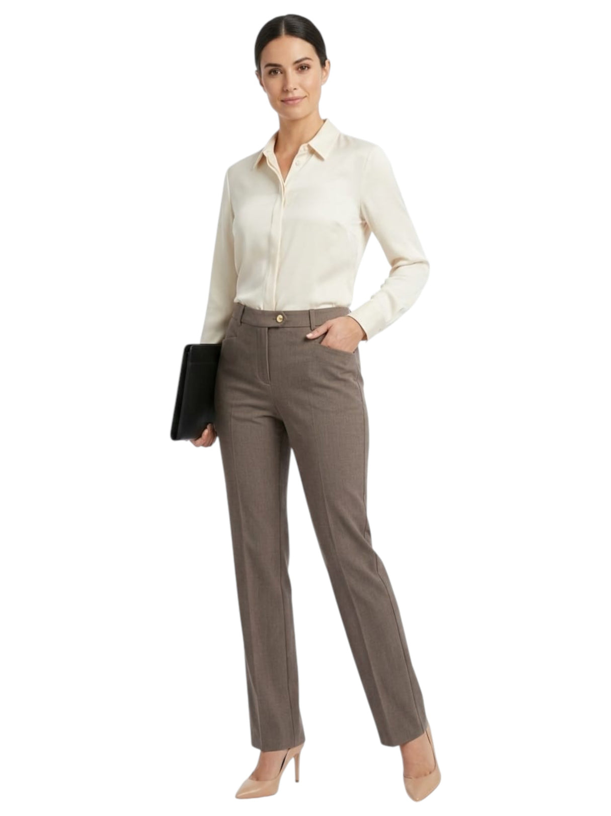Image for Women's Plain Pant,Dusty Brown