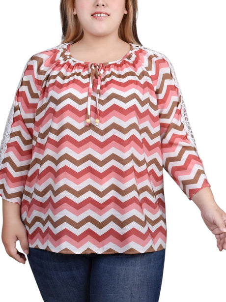 Image for Women's Zigzag Striped Top,Multi