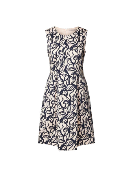 Image for Wome's Navy Printed Dress,Light Pink
