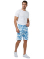 Image for Men's Printed Short,White/Blue
