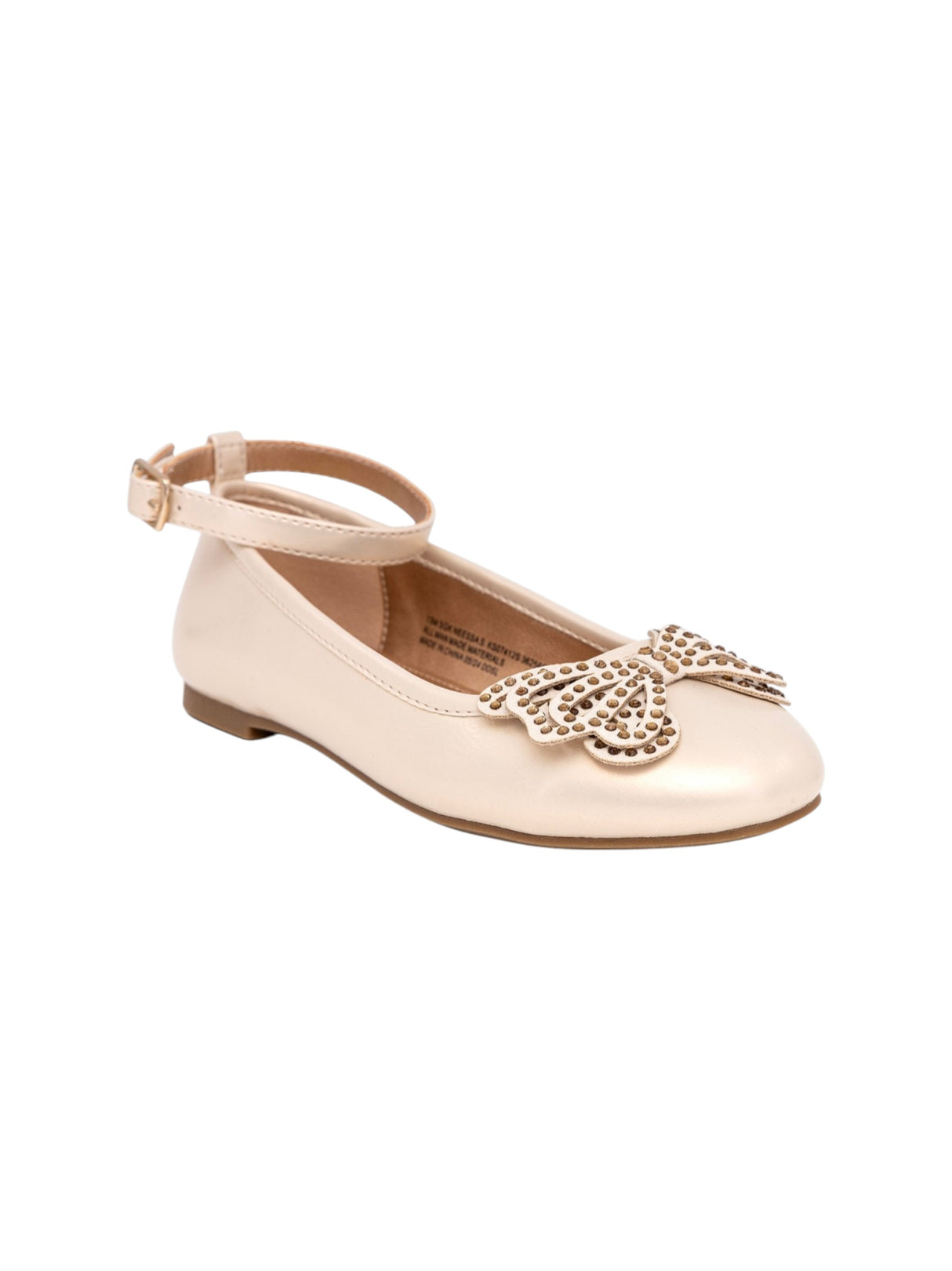 Image for Kids Girl's Front Bow Bellorinas,Gold