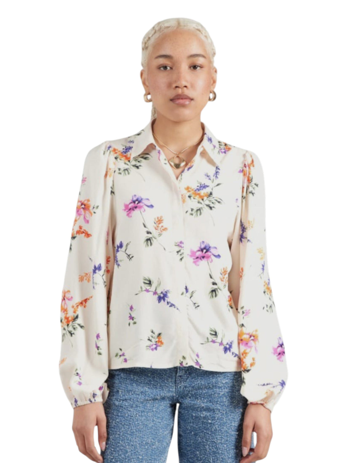 Image for Women's Printed Top,Light Beige