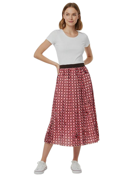 Image for Women's Printed Skirt,Red